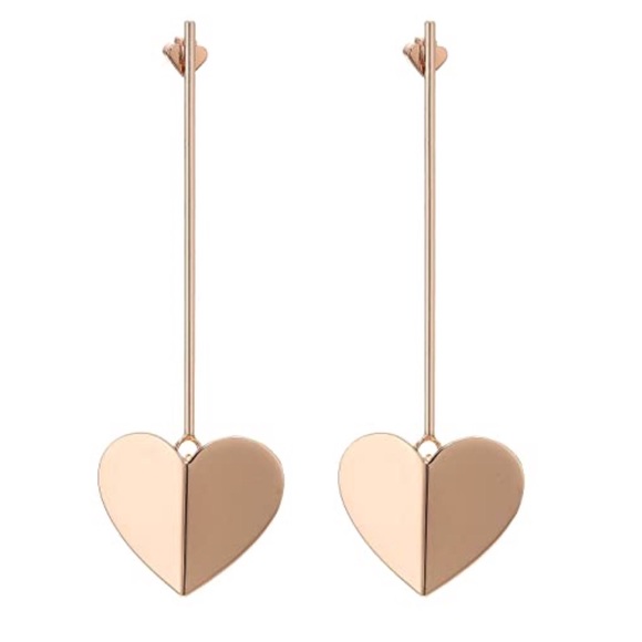 KATE SPADE • Rose Gold Heritage Heart Earrings